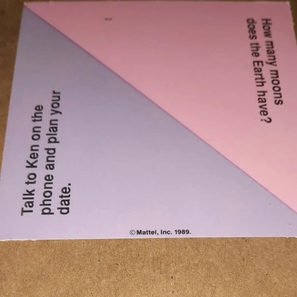 Vintage Barbie Card 1989 Barbie Just Us Girls Game Replacement Piece - Picture 4 of 6